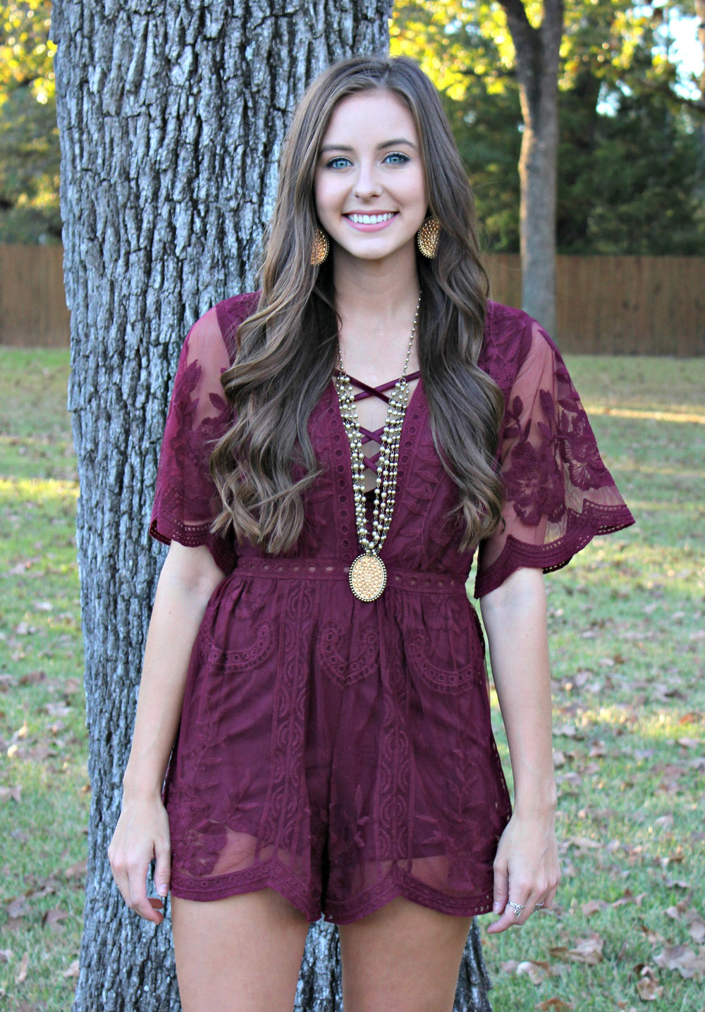 Ignore the Rules Strappy Lace Bralette in Maroon - Giddy Up Glamour Boutique