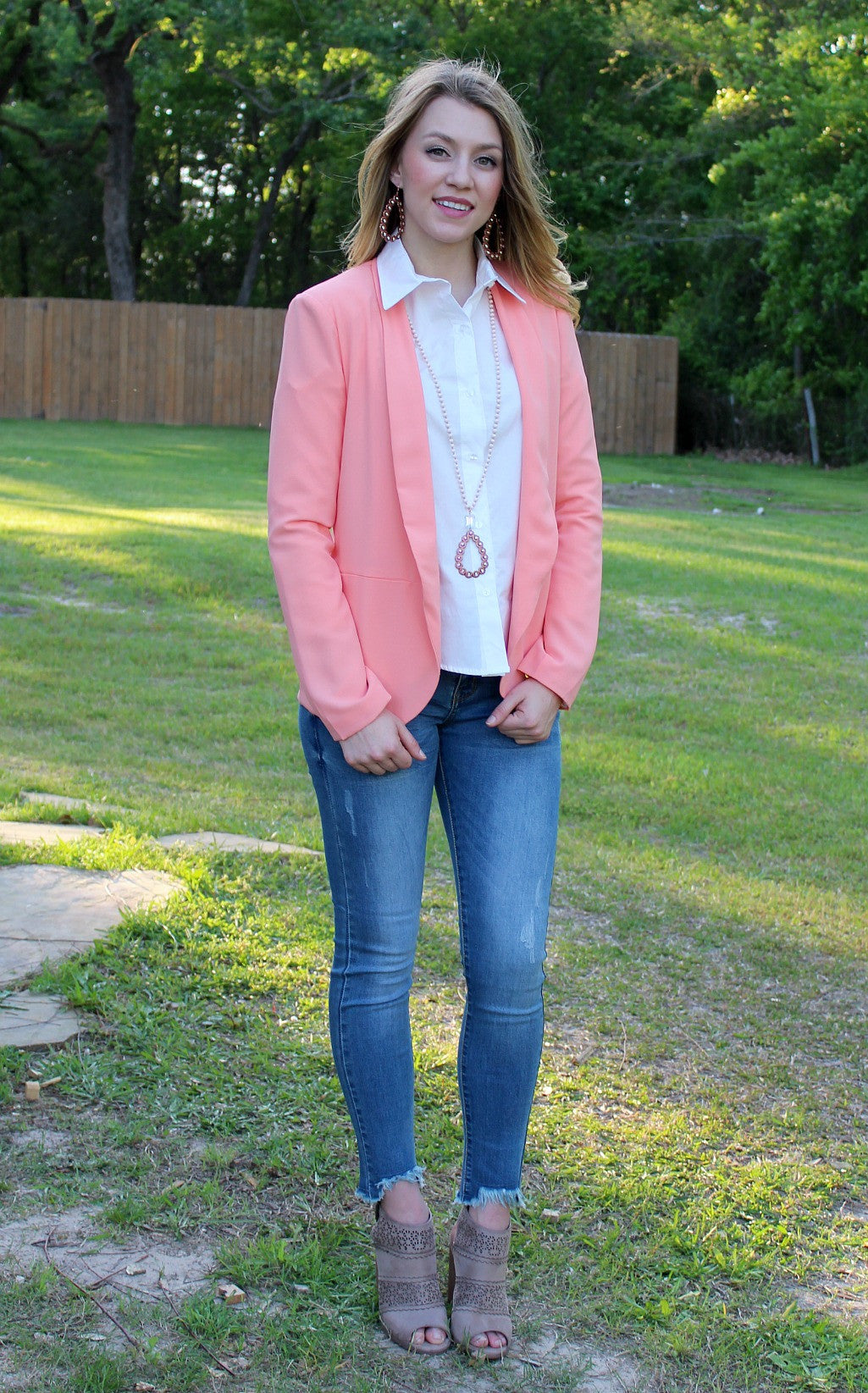 Business of Style Long Sleeve Button Up in White - Giddy Up Glamour Boutique