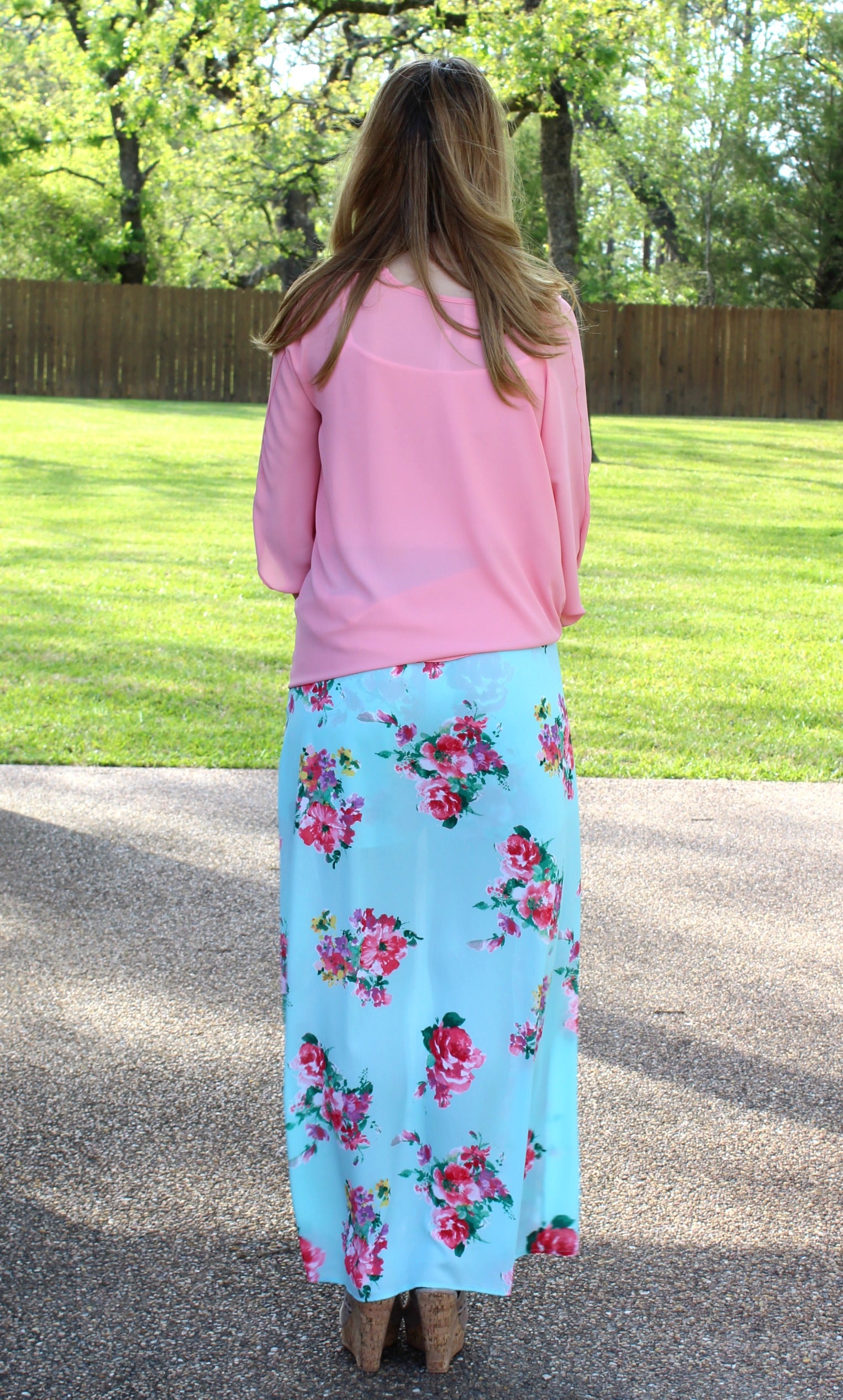 One in a Million Maxi Skort in Turquoise Floral - Giddy Up Glamour Boutique