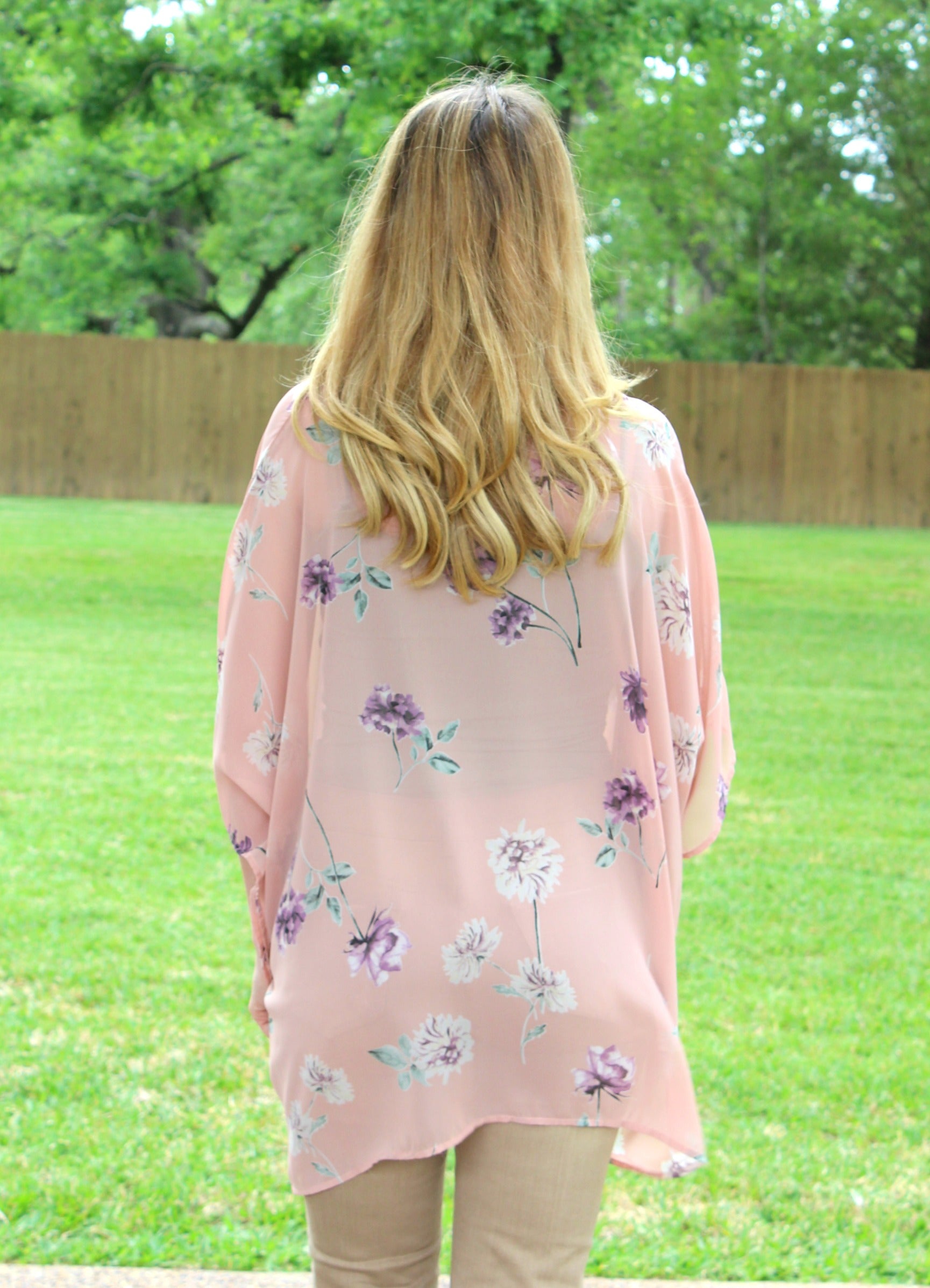 Sure Thing Sheer Floral Print Oversized Poncho Top in Dusty Pink - Giddy Up Glamour Boutique
