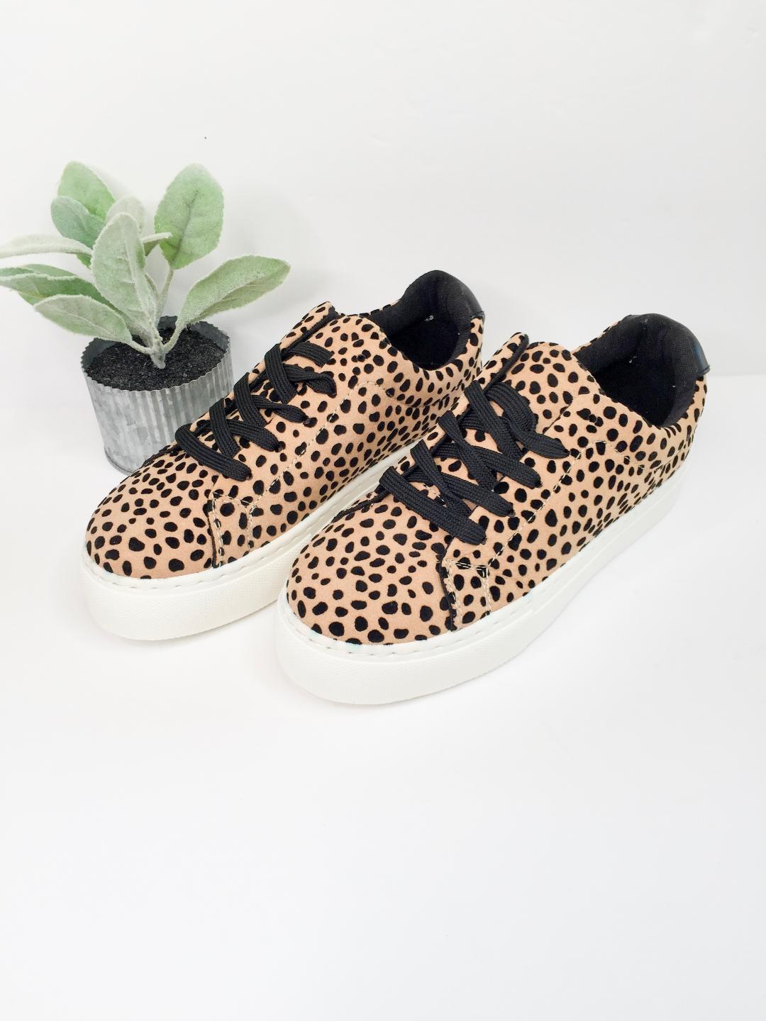 Last Chance Size 5.5, 6, & 7 | In the Lead Platform Sneaker in Leopard - Giddy Up Glamour Boutique