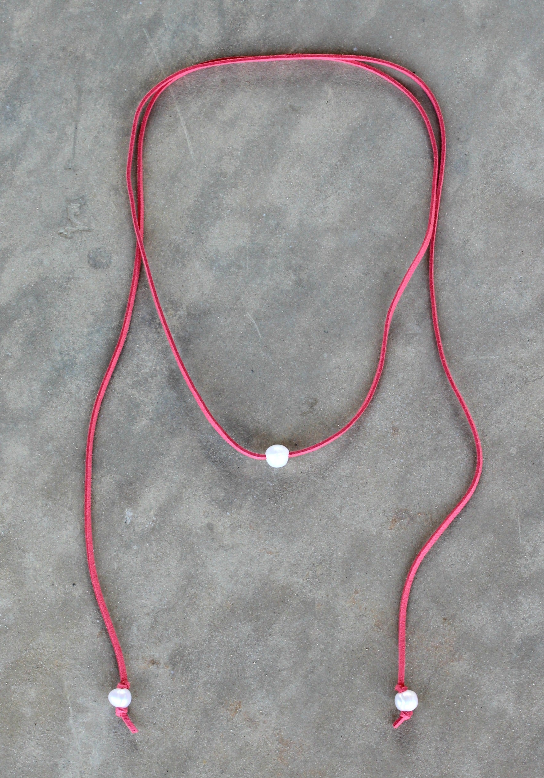 Leather Pearl Necklaces