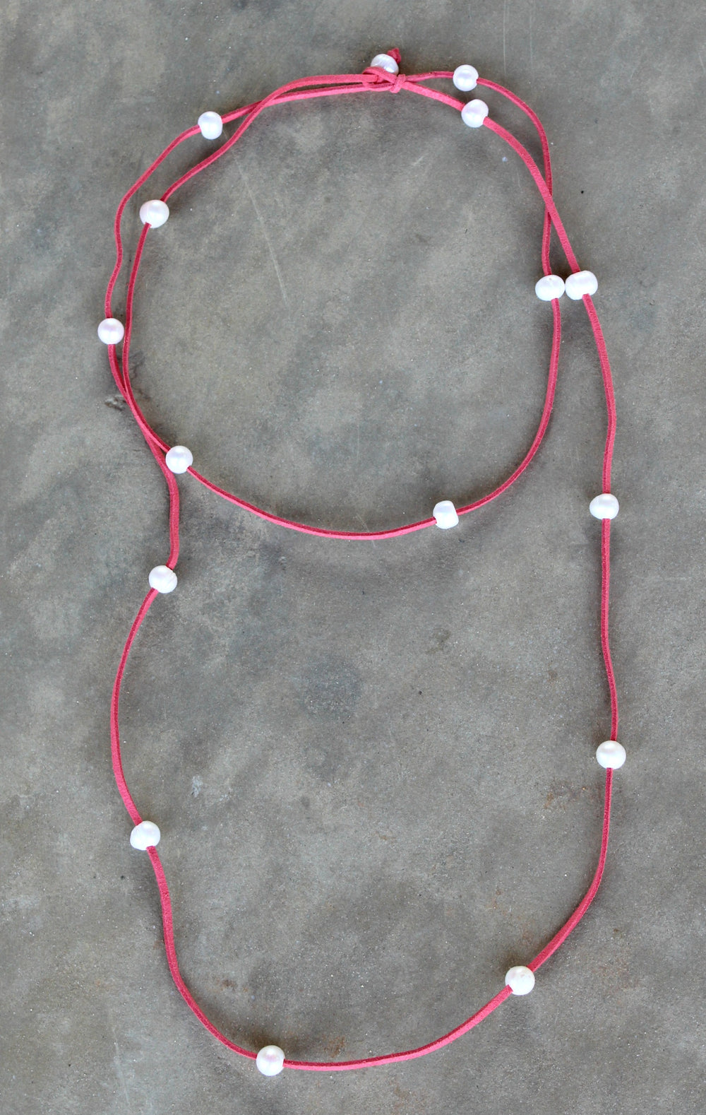 Leather Pearl Necklaces