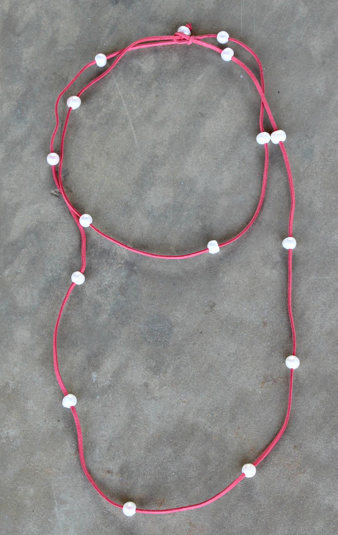 Leather Pearl Necklaces
