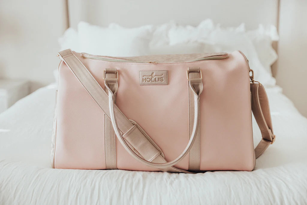 Hollis | Lux Weekender Bag in Blush - Giddy Up Glamour Boutique