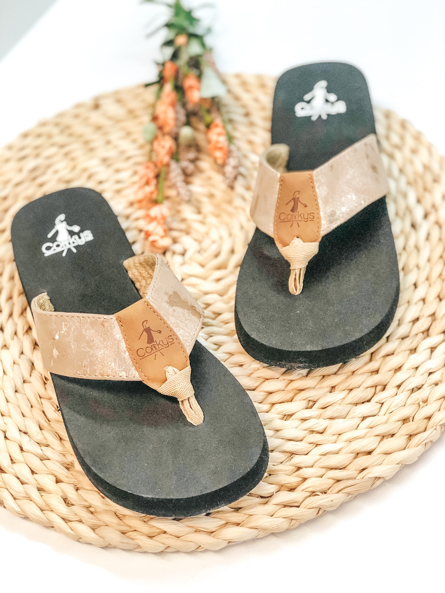 Last Chance Size 6 | Corky's | Clover Cushion Flip Flops in Taupe