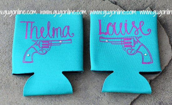 Turquoise Thelma and Louise Koozies - Giddy Up Glamour Boutique