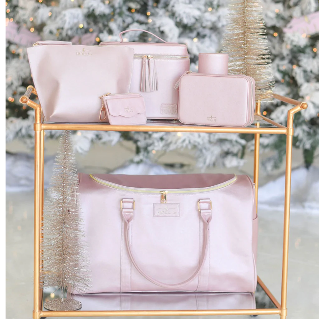 Hollis | Lux Weekender Bag in Solid Blush - Giddy Up Glamour Boutique