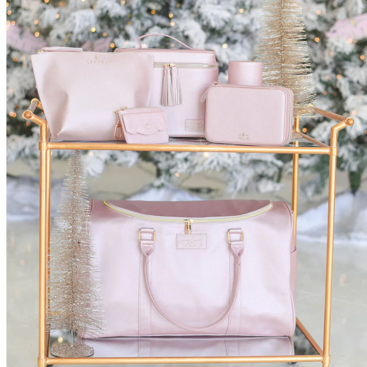 Hollis | Lux Weekender Bag in Solid Blush - Giddy Up Glamour Boutique