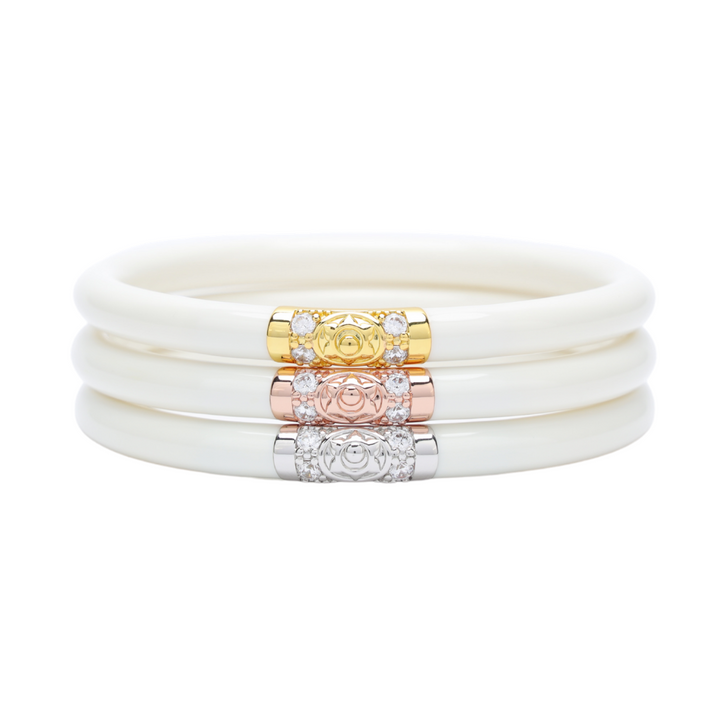 BuDhaGirl | Set of Three | Three Kings All Weather Bangles in Ivory - Giddy Up Glamour Boutique