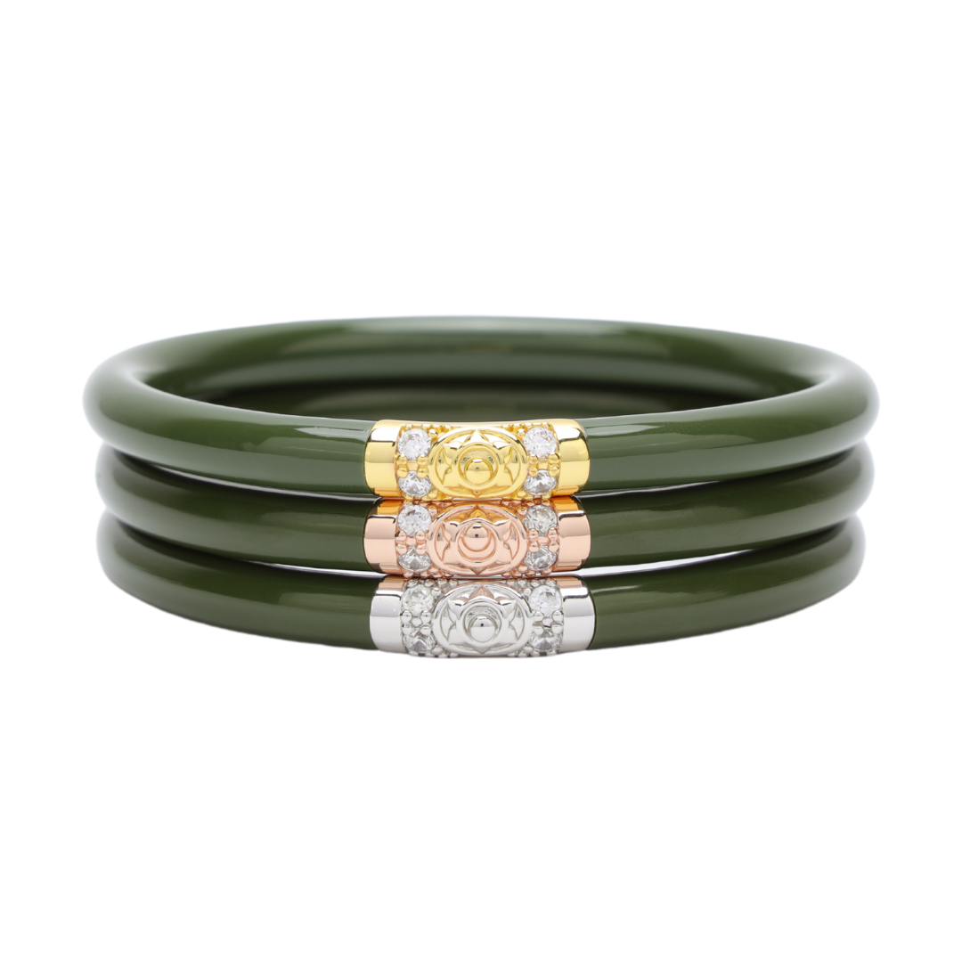 BuDhaGirl | Set of Three | Three Kings All Weather Bangles in Jade - Giddy Up Glamour Boutique