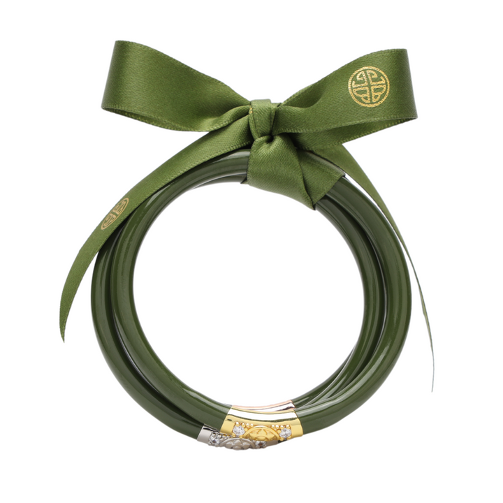 BuDhaGirl | Set of Three | Three Kings All Weather Bangles in Jade - Giddy Up Glamour Boutique
