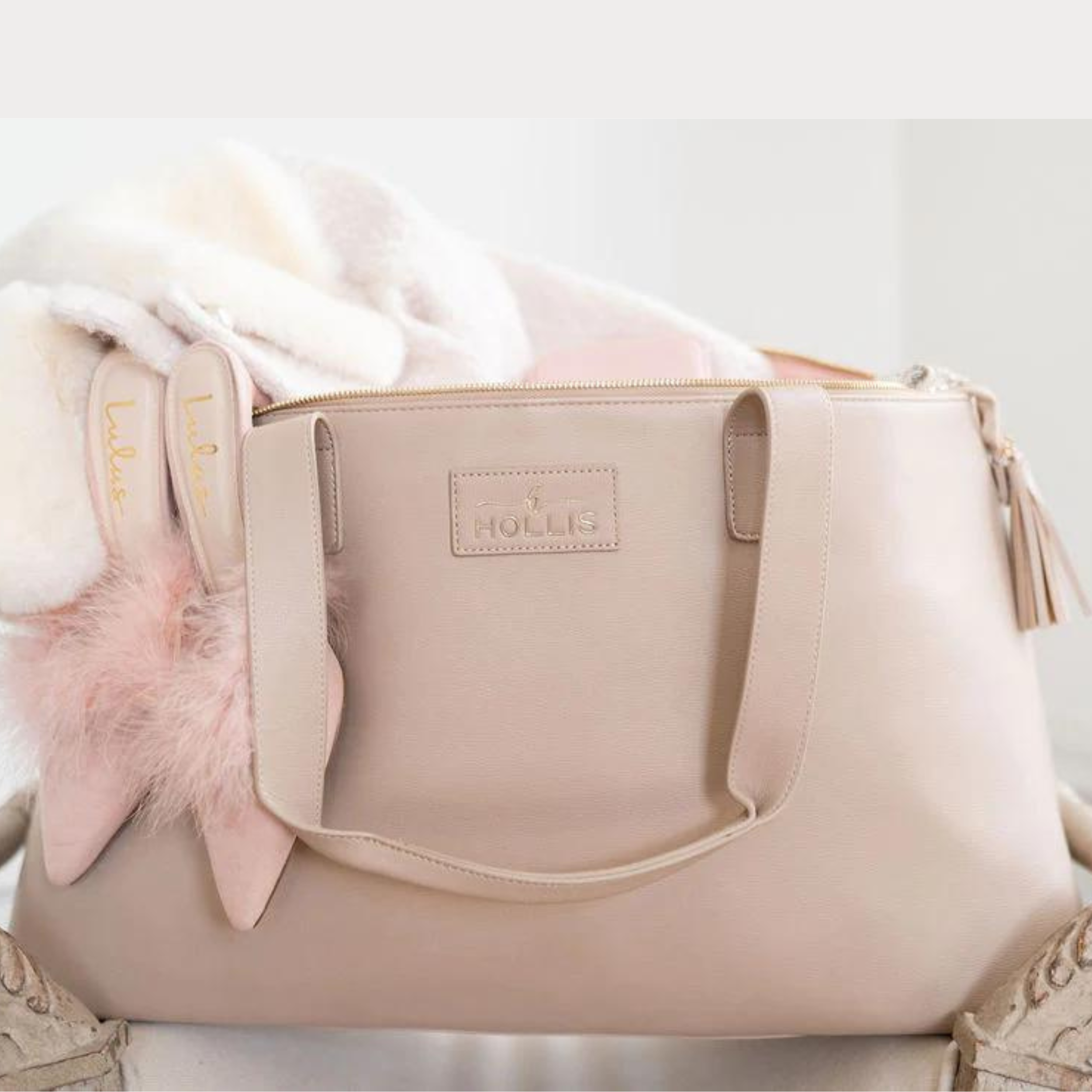 Hollis | Slumber Party Overnighter in Nude - Giddy Up Glamour Boutique