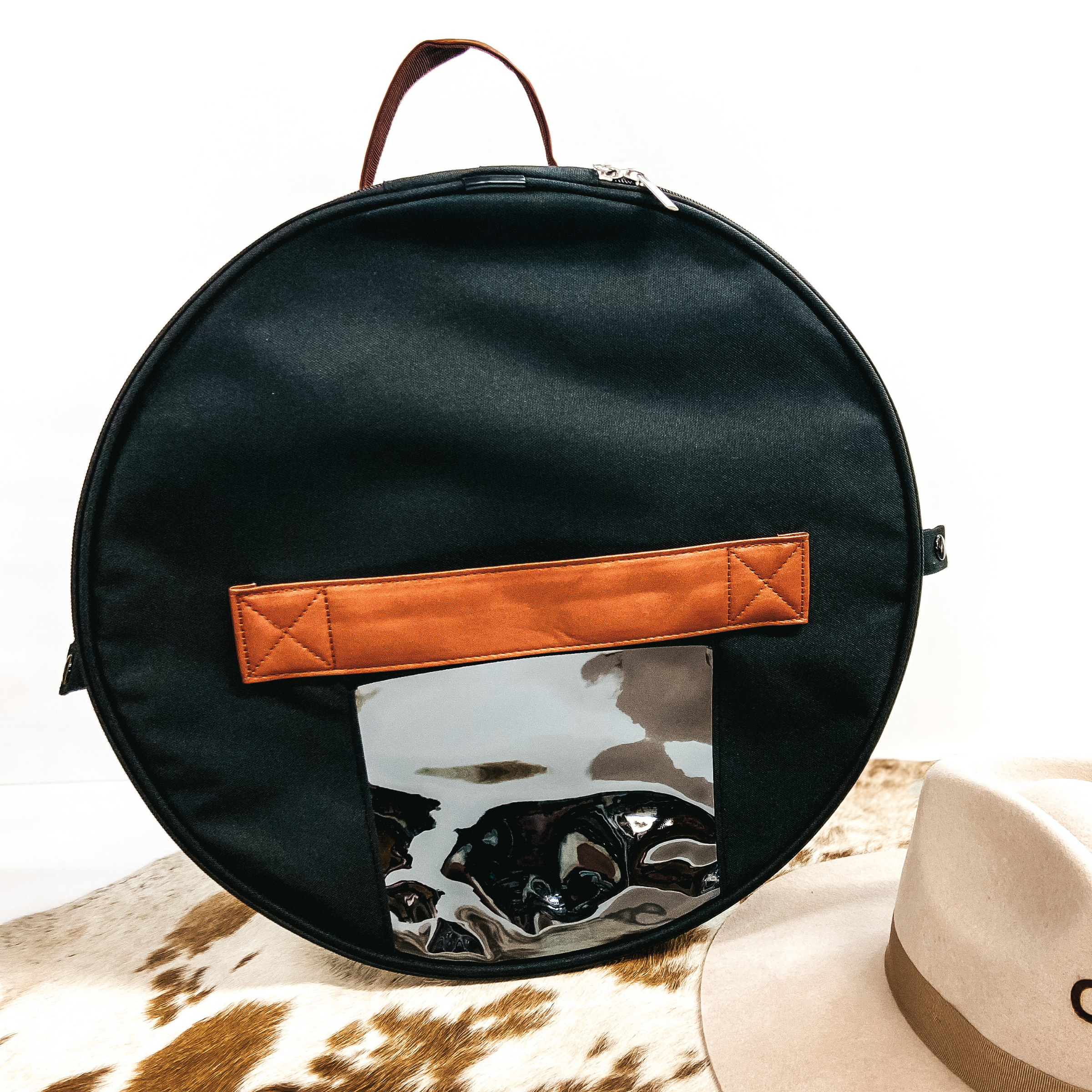 Collapsible Travel Hat Box in Black