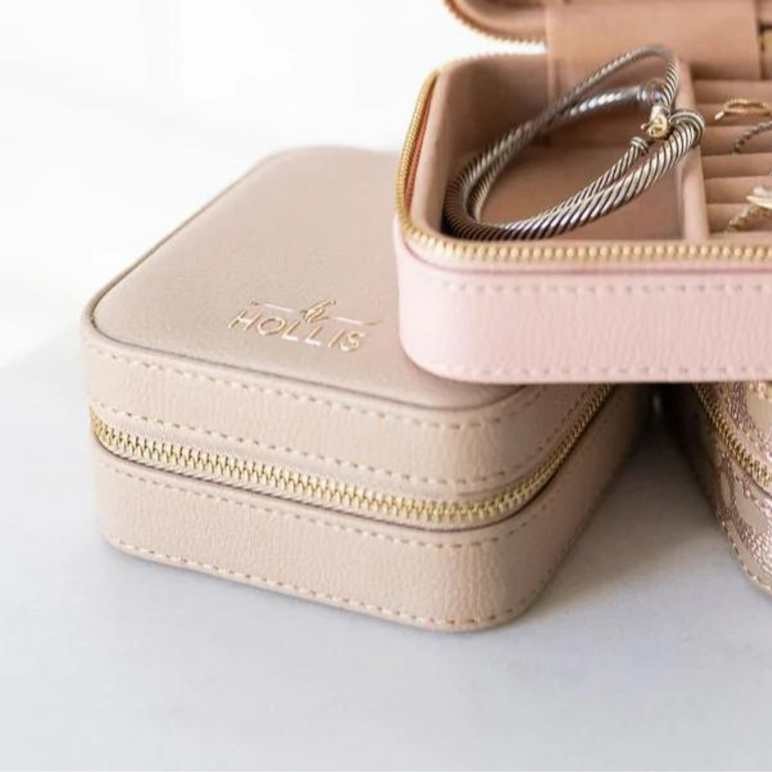 Hollis | Mini Jewelry Organizer in Nude - Giddy Up Glamour Boutique