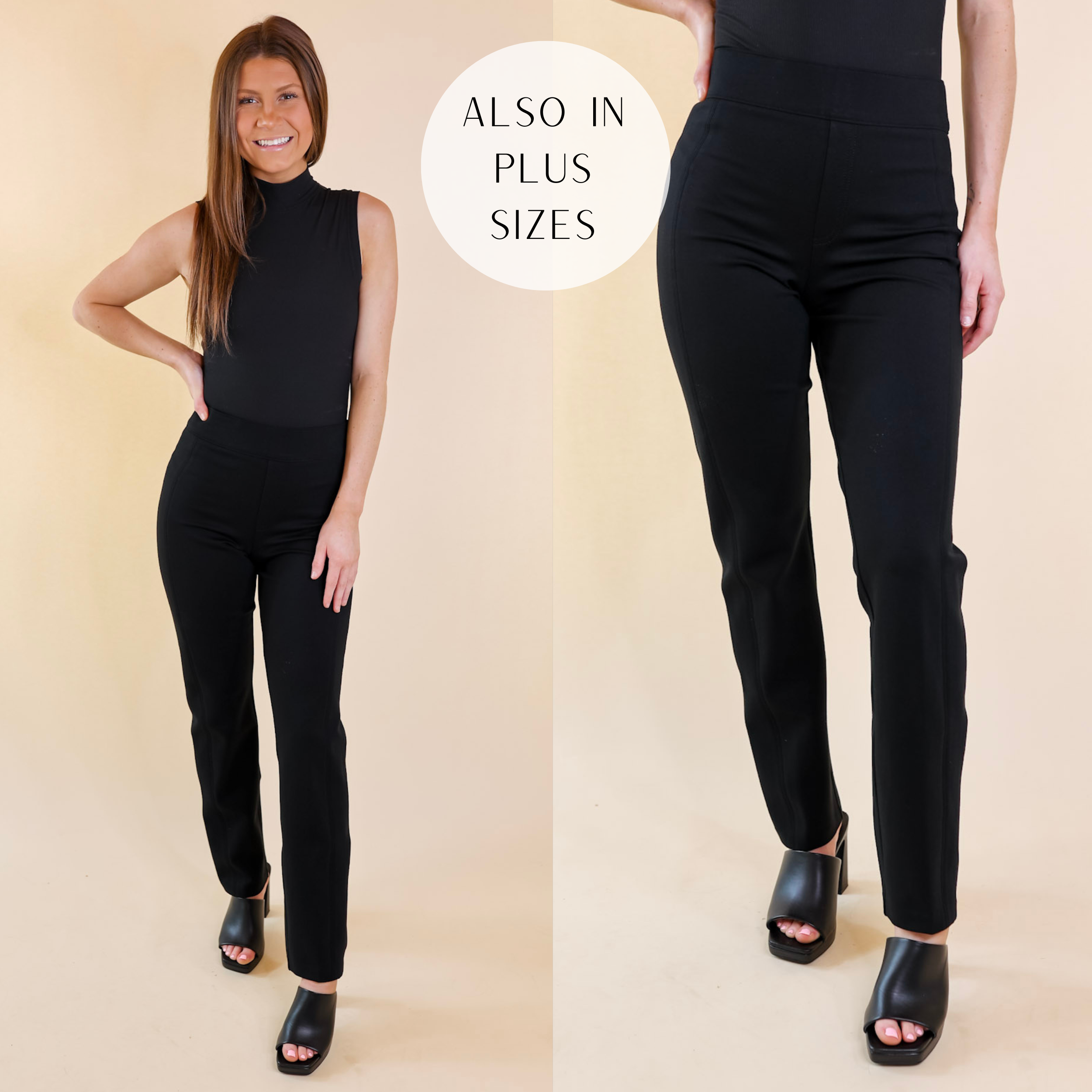 SPANX  Leather-Like Flare Pants in Black