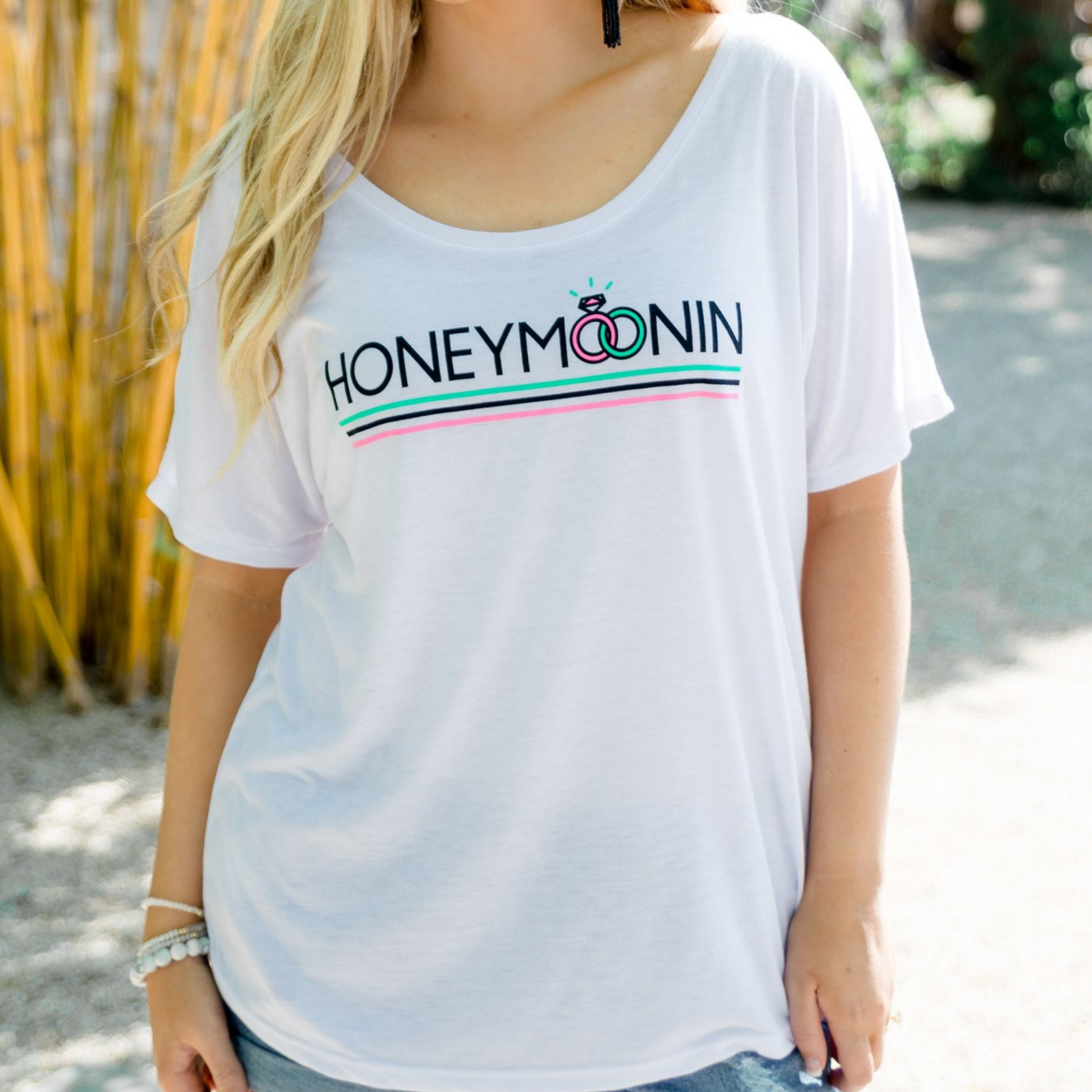 Honeymoonin' Short Sleeve Dolman Shirt - Giddy Up Glamour Boutique