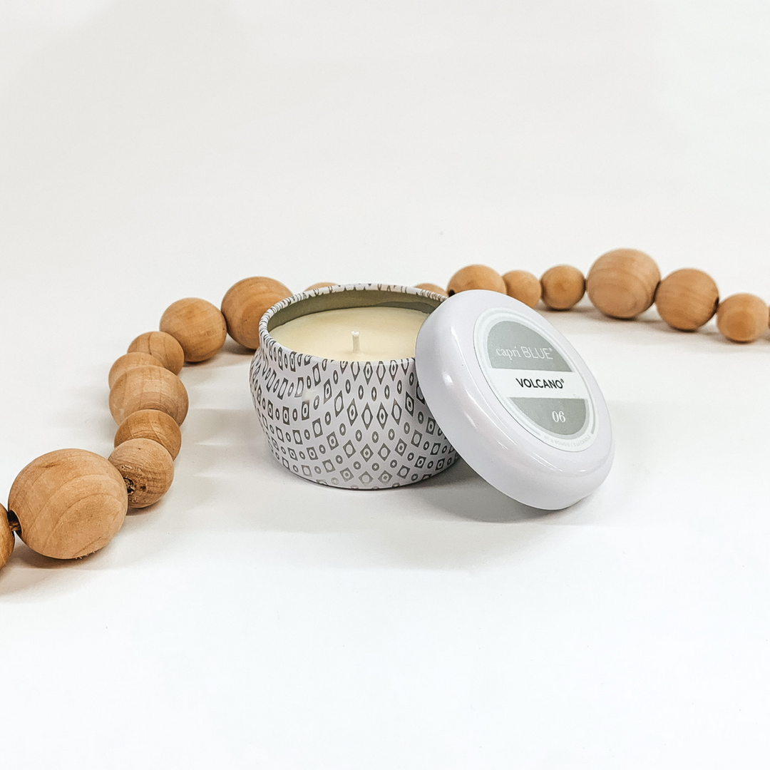 Capri Blue | 3 oz. Mini Tin Candle in White  | Volcano - Giddy Up Glamour Boutique
