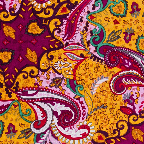 Paisley Wild Rag in Lemon Berry - Giddy Up Glamour Boutique