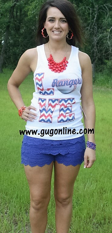 Last Chance Size Small | Love Rangers Fitted White Tank Top - Giddy Up Glamour Boutique