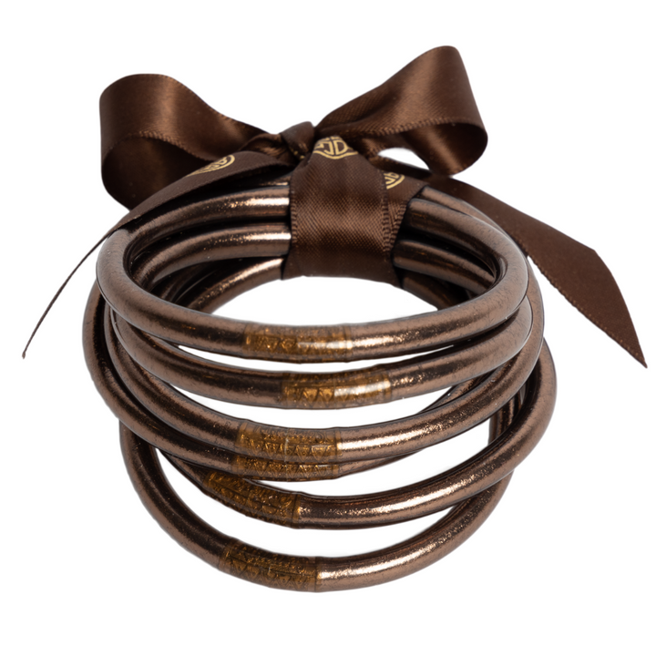 BuDhaGirl | Set of Six | All Weather Bangles in Meteorite - Giddy Up Glamour Boutique