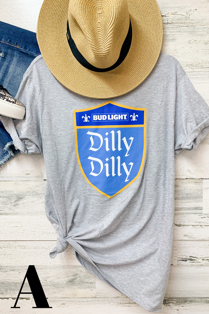 BUD LIGHT | Dilly Dilly Graphic Tees in Variety of Styles - Giddy Up Glamour Boutique