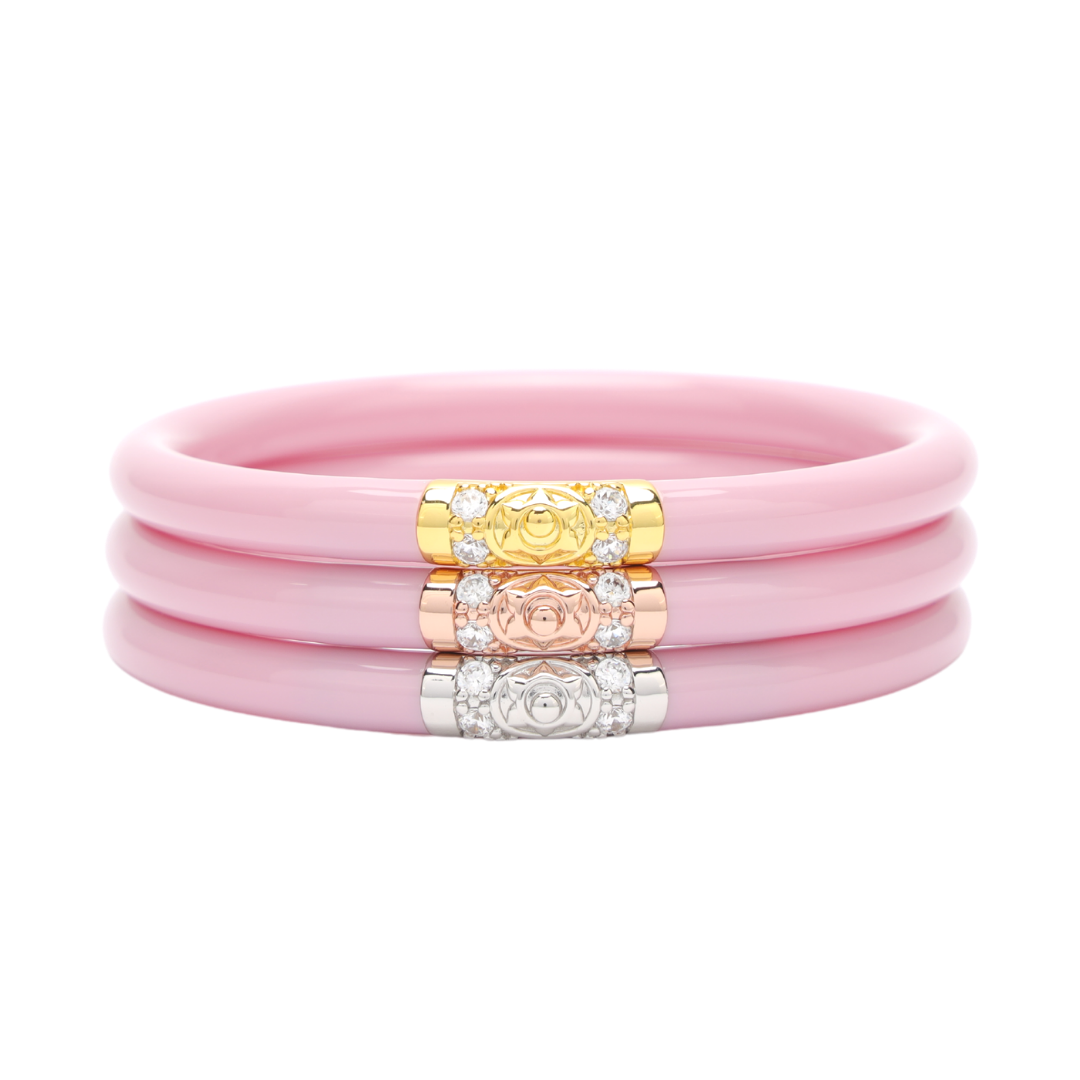 BuDhaGirl | Set of Three | Three Kings All Weather Bangles in Pink - Giddy Up Glamour Boutique