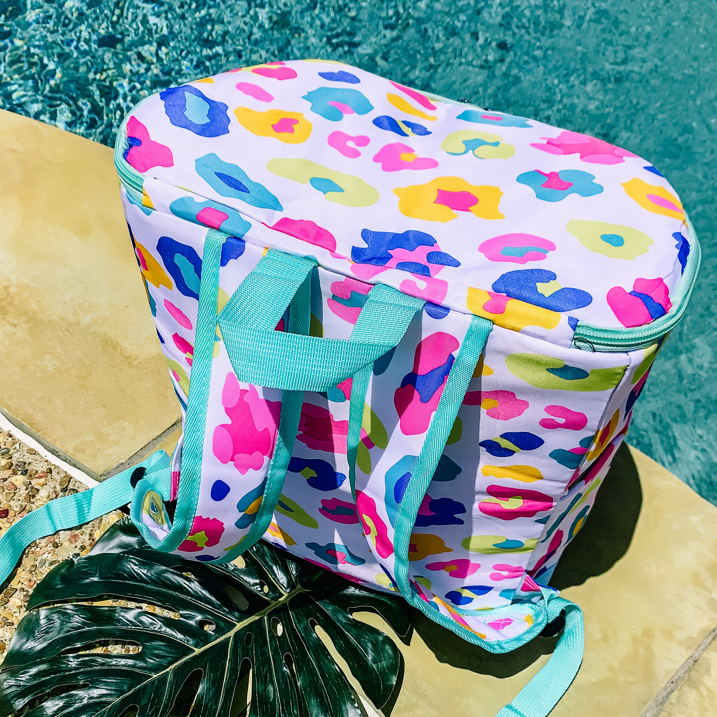 Here To Party Backpack Cooler in Multi Leopard Print - Giddy Up Glamour Boutique