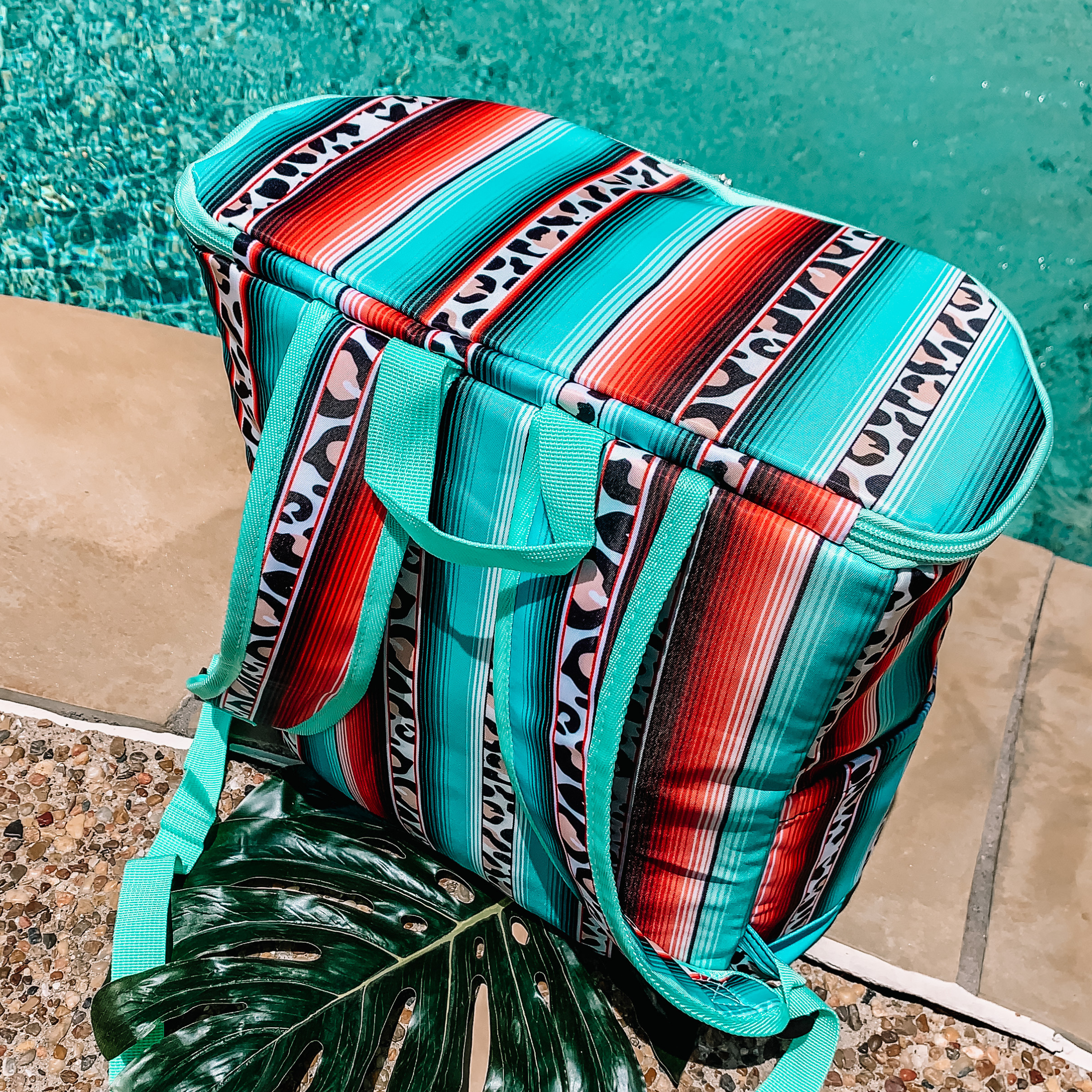 Here To Party Backpack Cooler in Serape and Leopard Print - Giddy Up Glamour Boutique