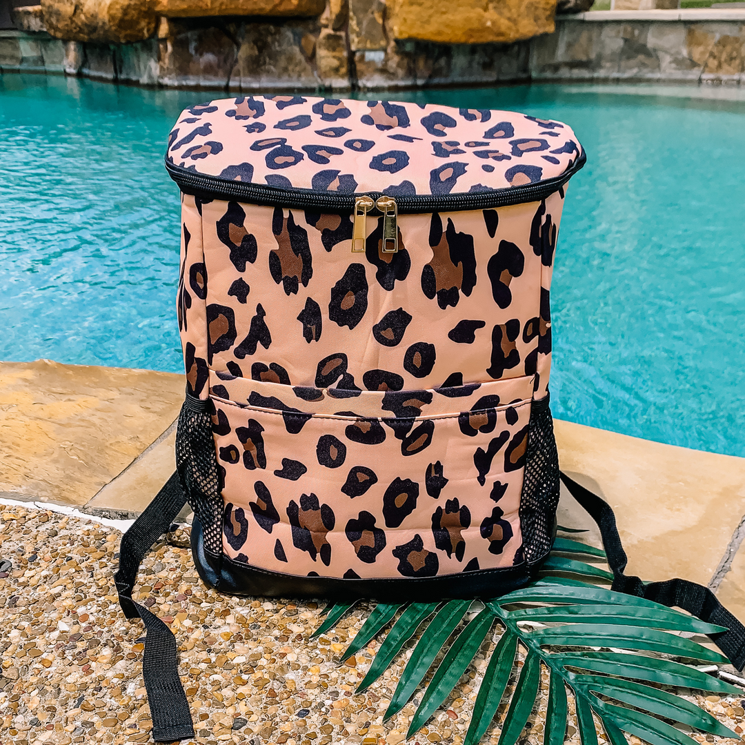 Backpack Cooler in Leopard Print - Giddy Up Glamour Boutique