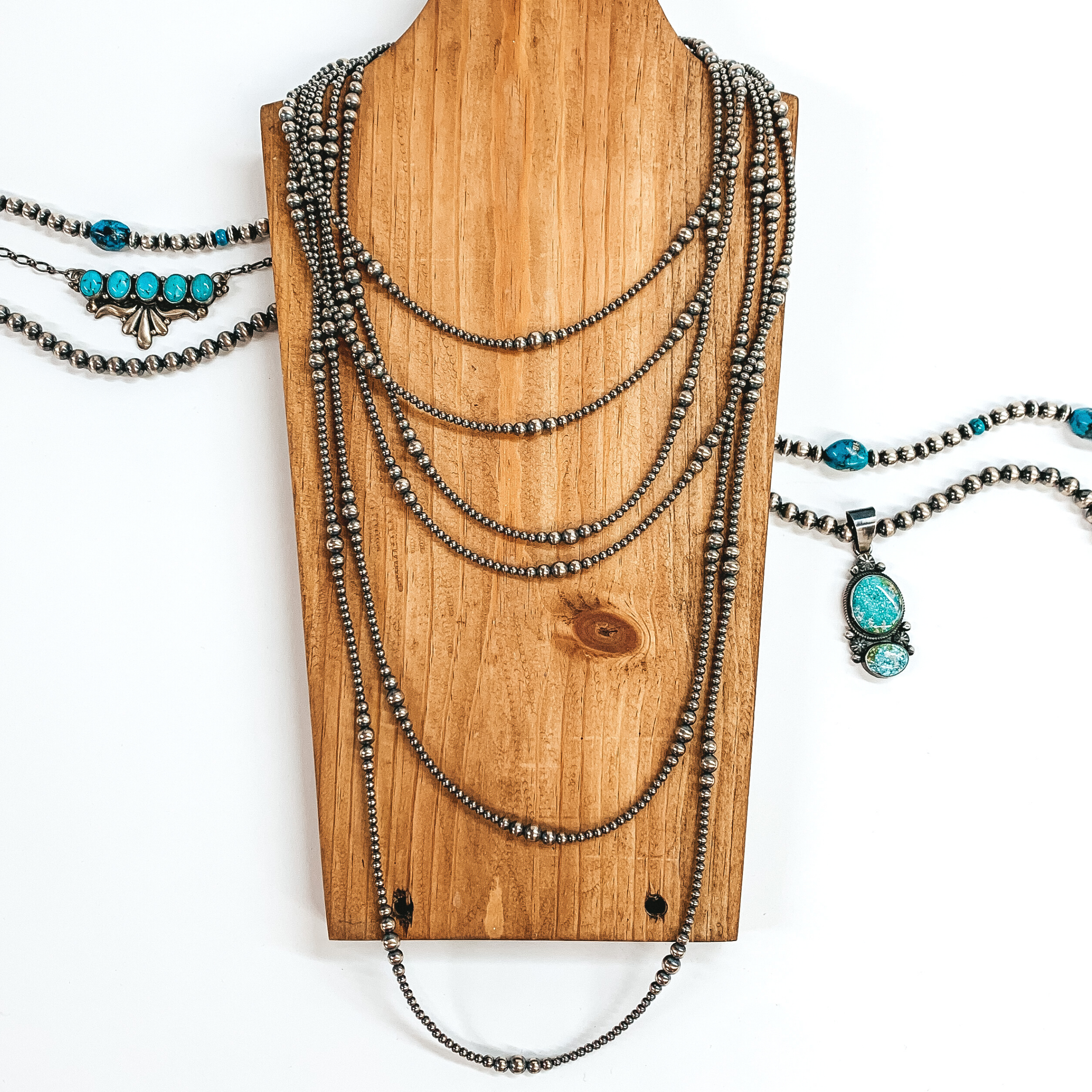 Various Artists | Navajo Handmade Graduated Navajo Pearls Necklace | Varying Lengths