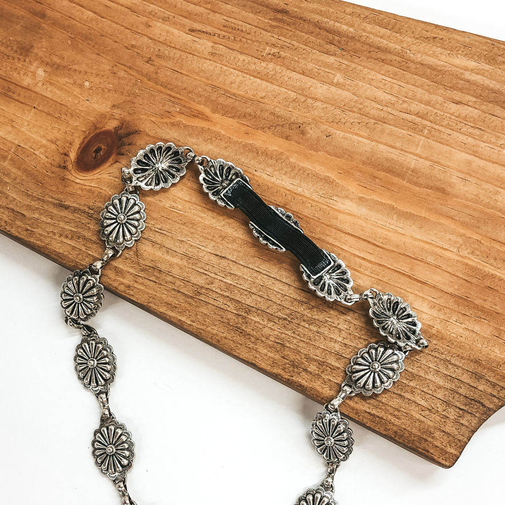 Silver Tone Oval Concho Hat Band - Giddy Up Glamour Boutique