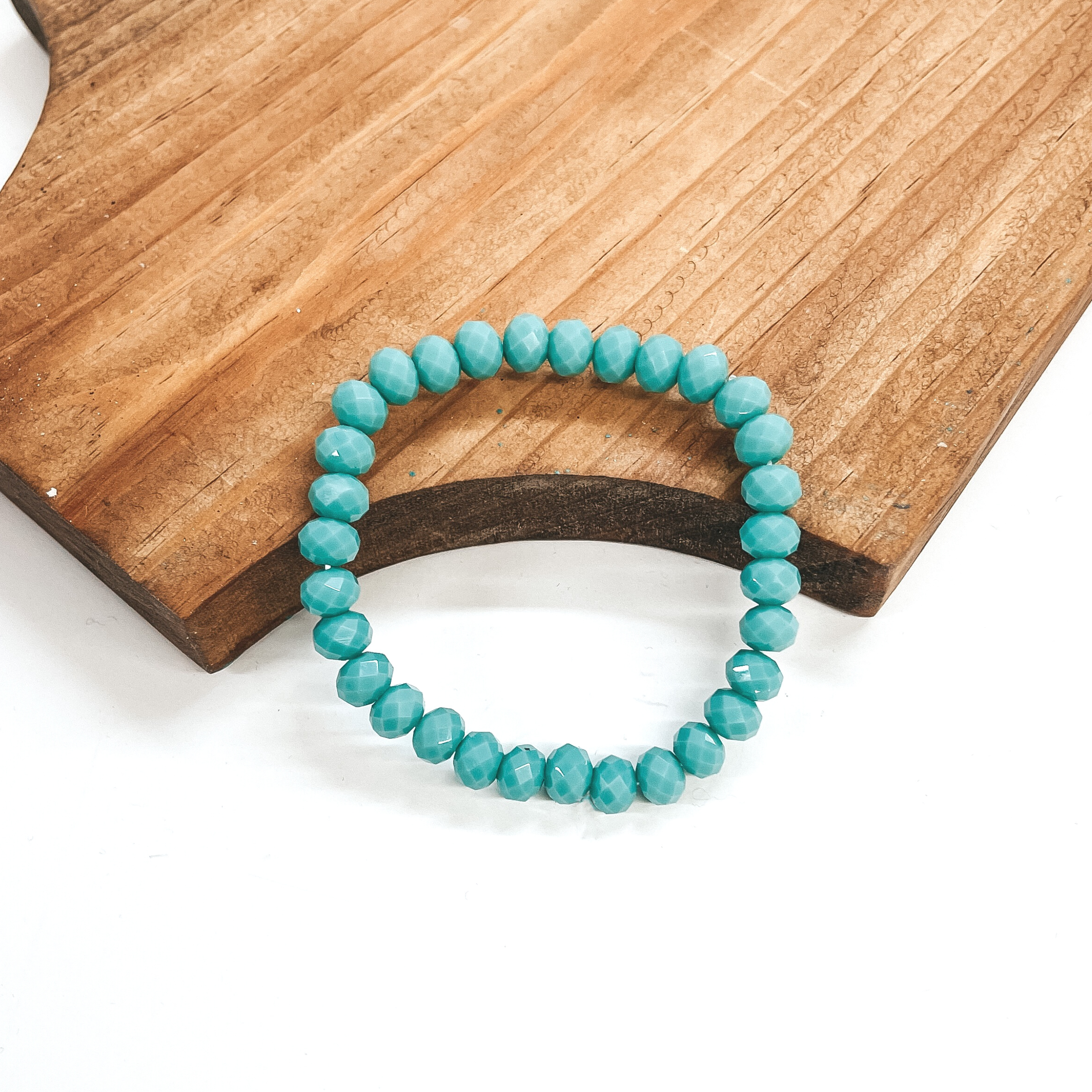 Buy 3 for $10 | Crystal Beaded Stacker Bracelet in Seafoam Green - Giddy Up Glamour Boutique