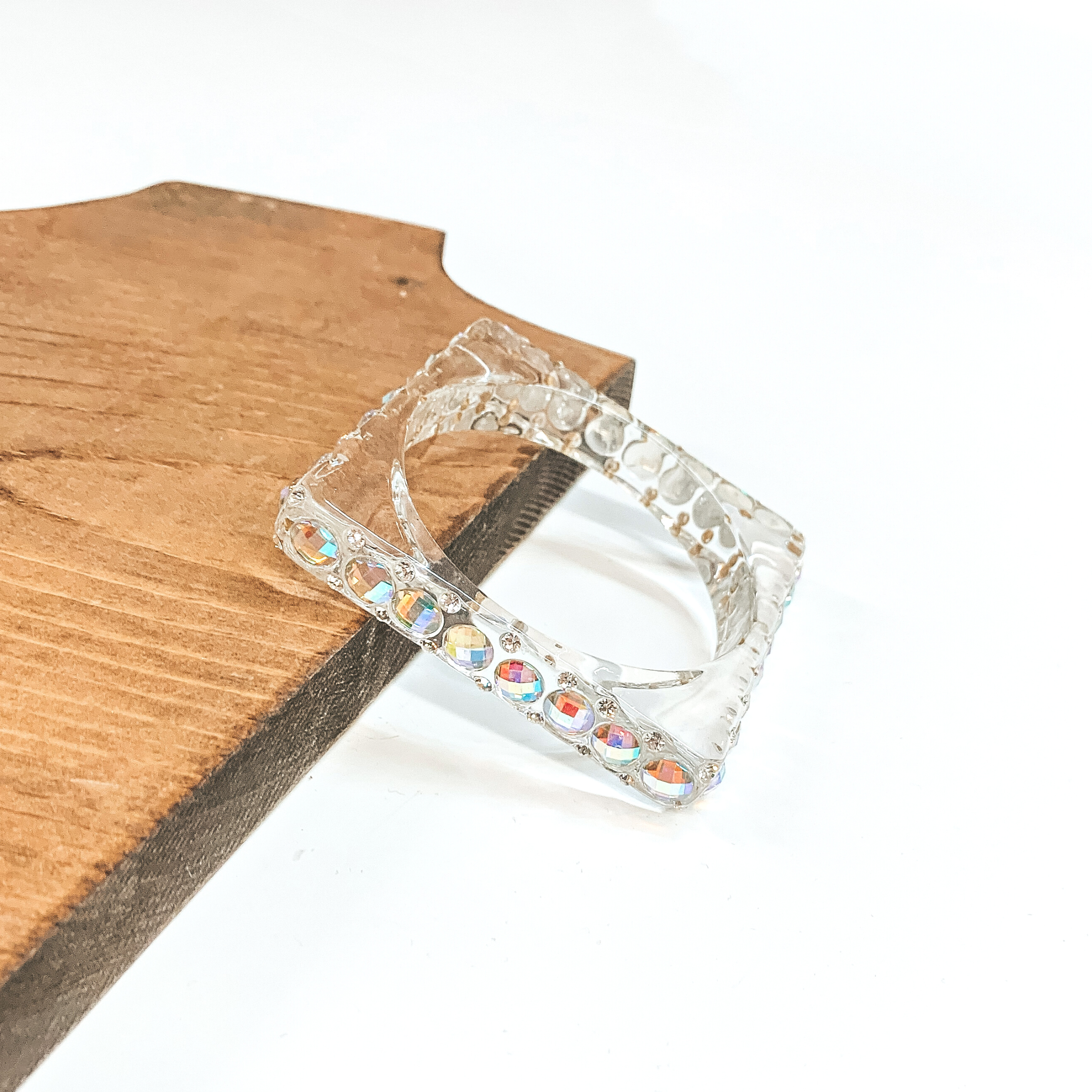 SALE Square Crystal Bangle in Assorted Colors - Giddy Up Glamour Boutique