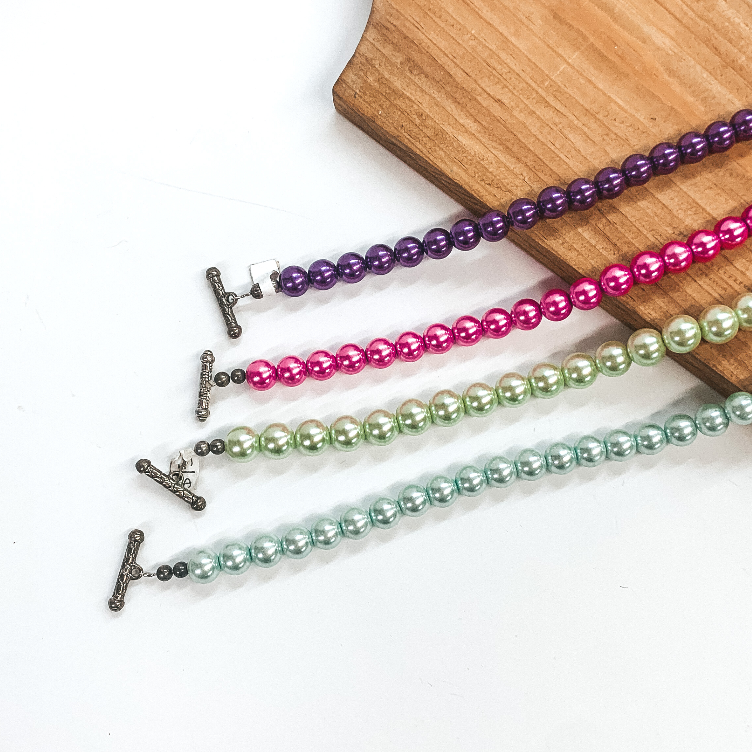 GUG Handmade Pearl Beaded Necklaces in Multicolor - Giddy Up Glamour Boutique