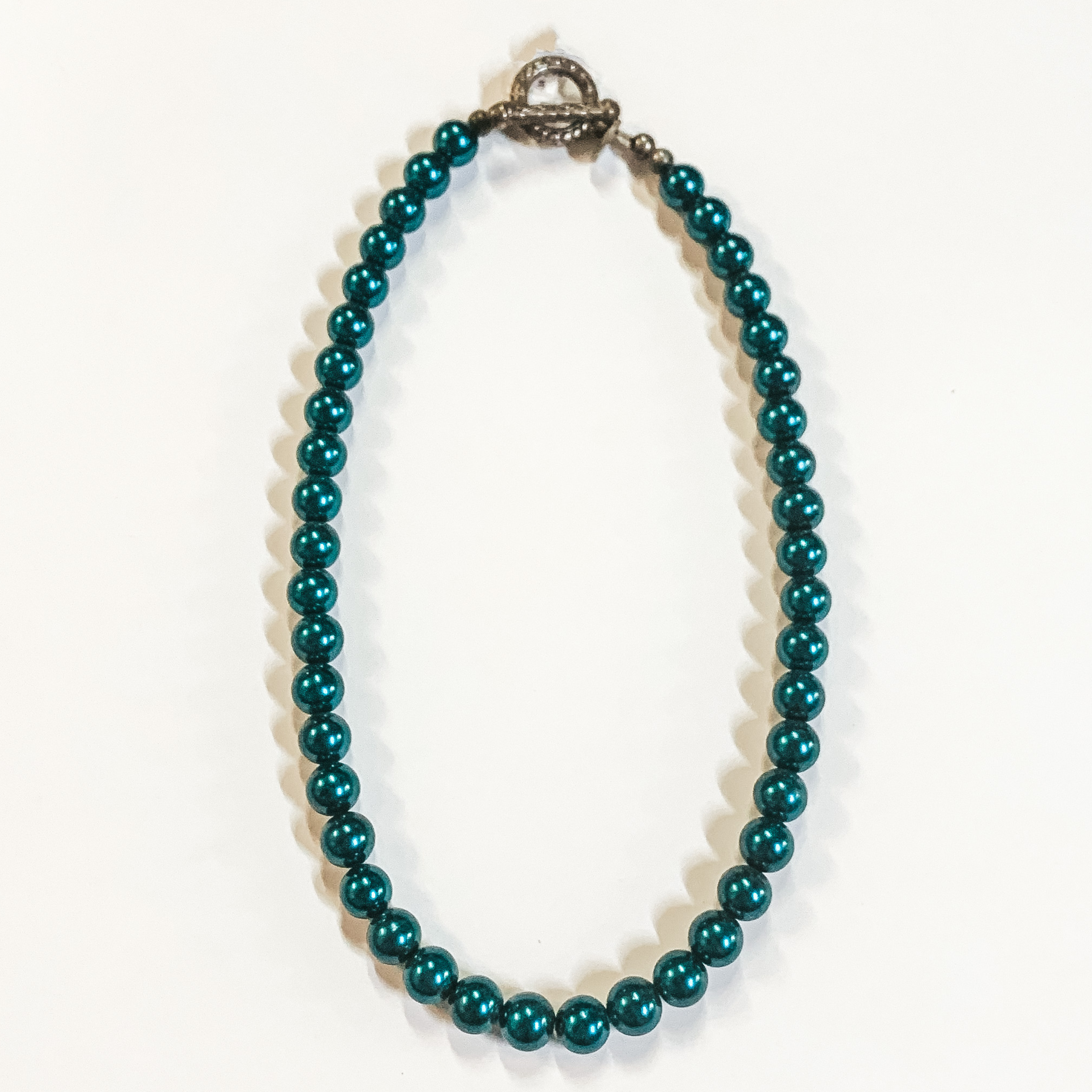 GUG Handmade Pearl Beaded Necklaces in Green and Teal - Giddy Up Glamour Boutique