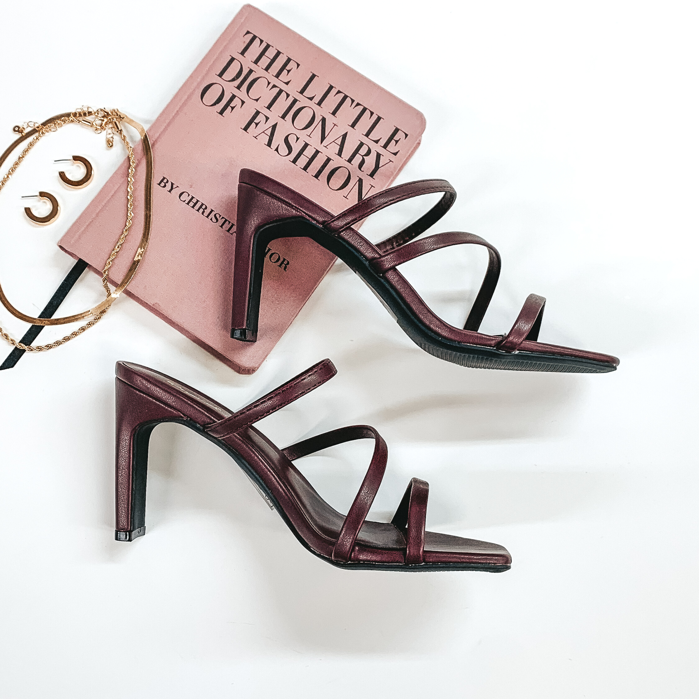 Upper West Side Strappy Heeled Sandals in Puce Brown