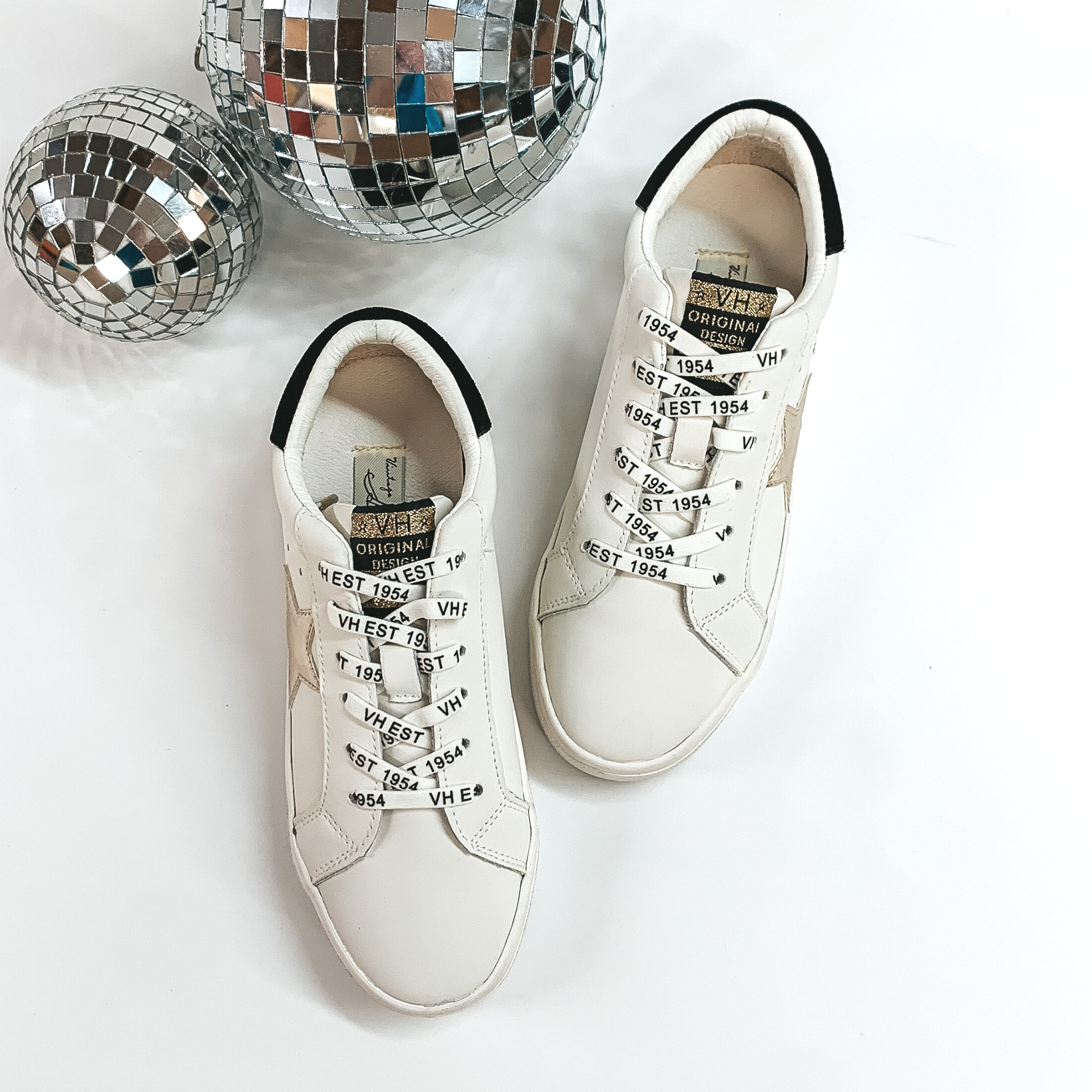 Vintage Havana | Epic Sneakers in White and Gold - Giddy Up Glamour Boutique