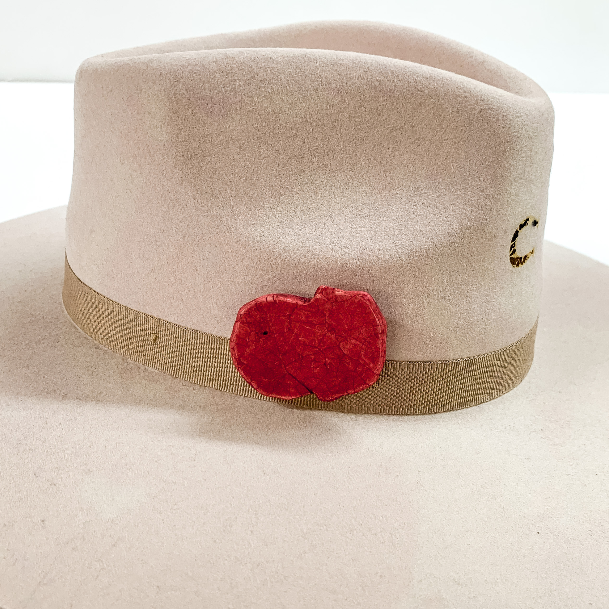 Faux Stone Slab Hat Pin in Red - Giddy Up Glamour Boutique