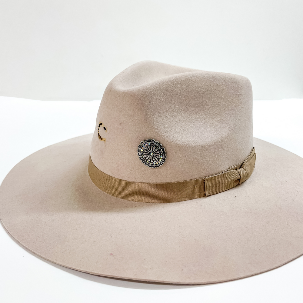 Oval Concho Hat Pin with AB Crystals in Silver Tone - Giddy Up Glamour Boutique