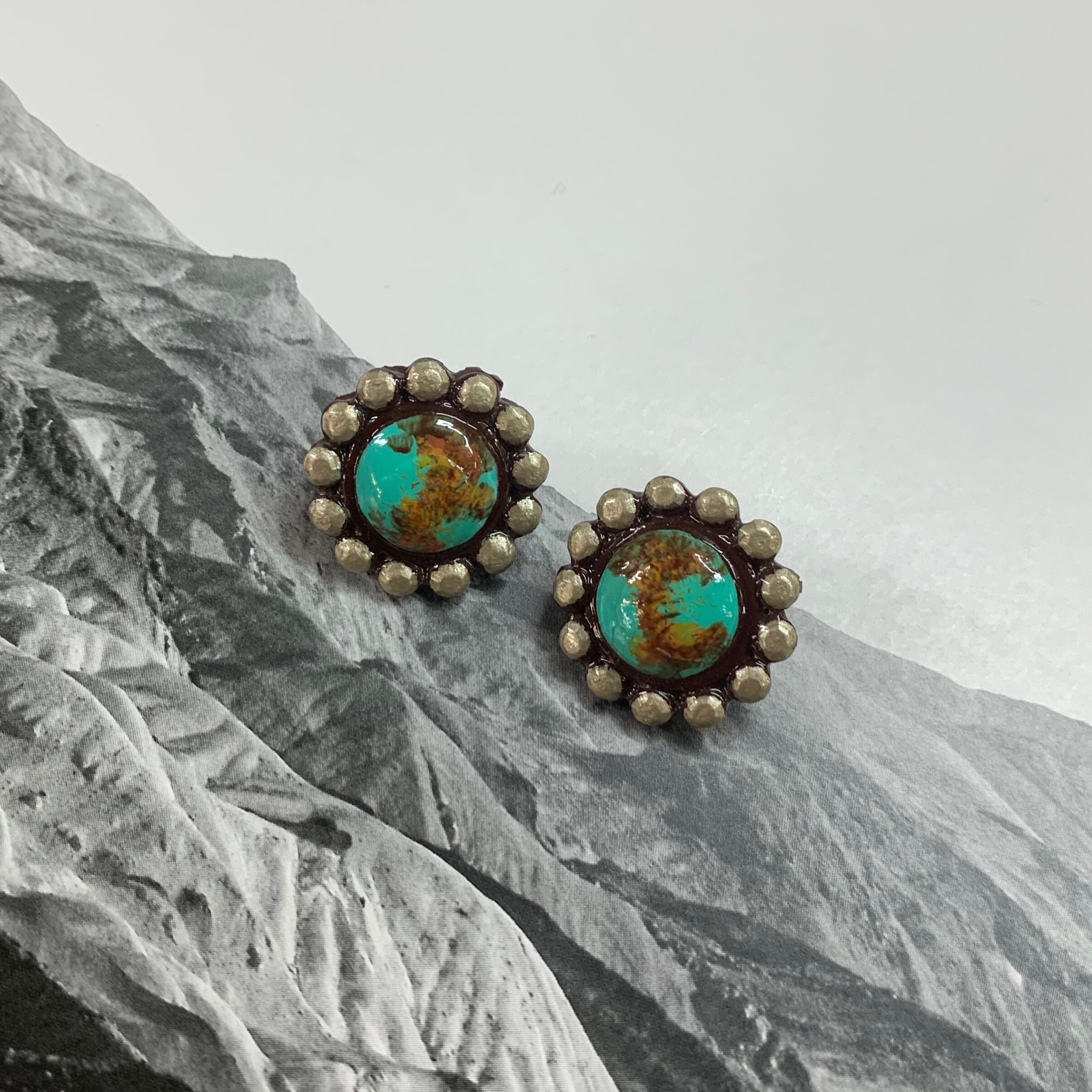 Dolly Clay Earrings in Turquoise - Giddy Up Glamour Boutique