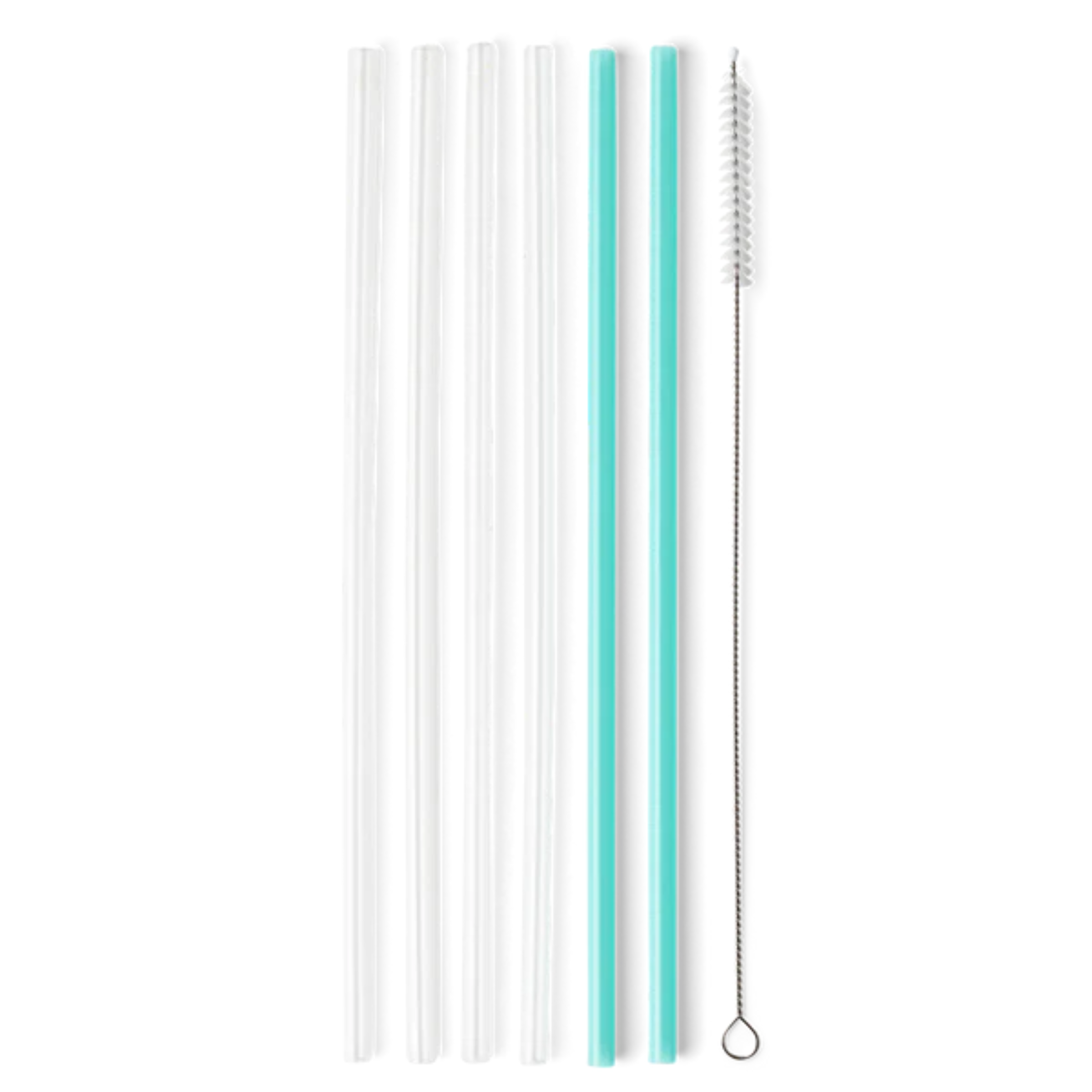 Swig | Clear + Aqua Reusable Straw Set - Giddy Up Glamour Boutique