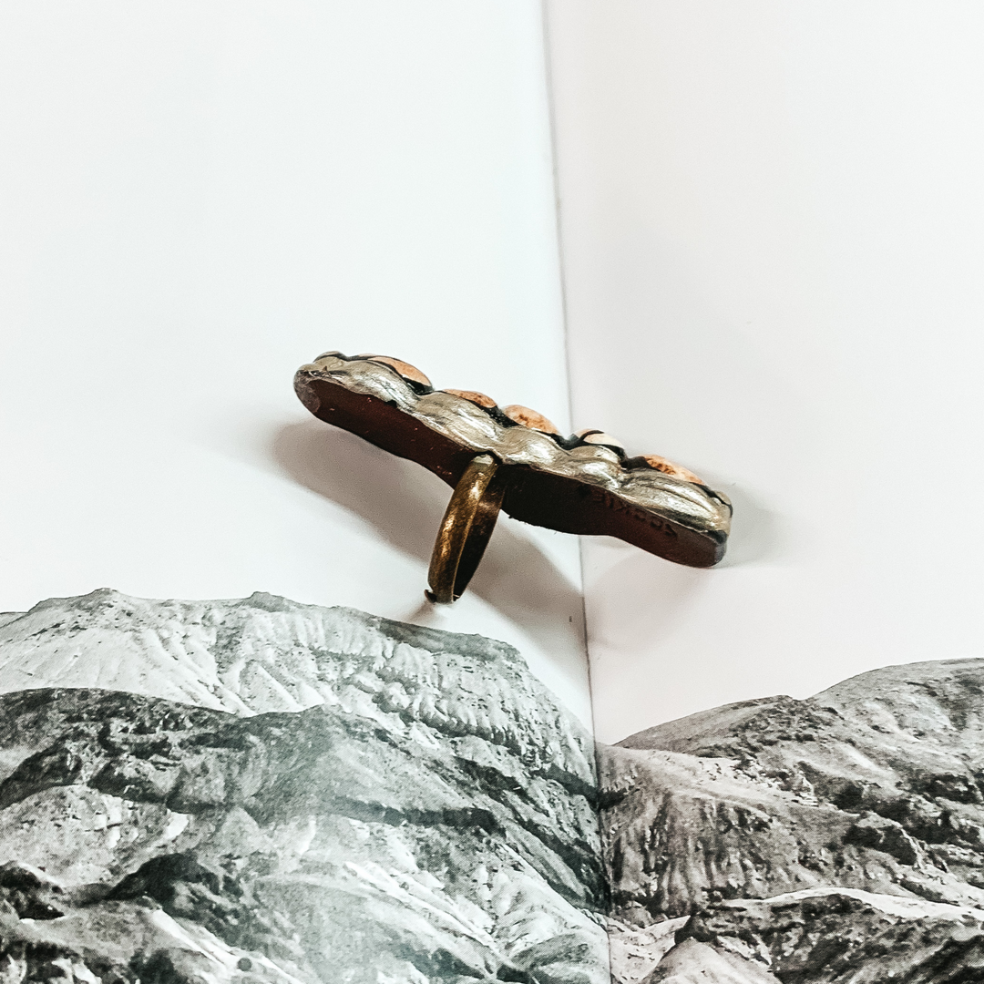 Boho Stacked Clay Adjustable Ring in Ivory - Giddy Up Glamour Boutique