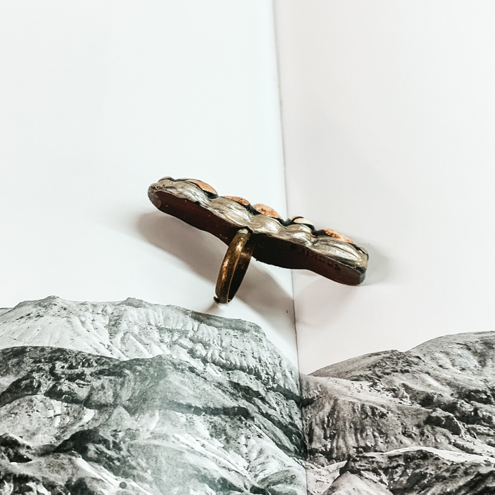 Boho Stacked Clay Adjustable Ring in Ivory - Giddy Up Glamour Boutique