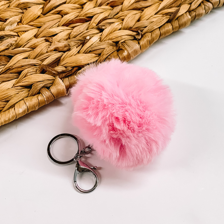 Buy 3 for $10 | Large Puff Ball Keychains - Giddy Up Glamour Boutique