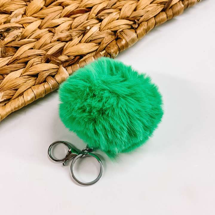 Buy 3 for $10 | Large Puff Ball Keychains - Giddy Up Glamour Boutique