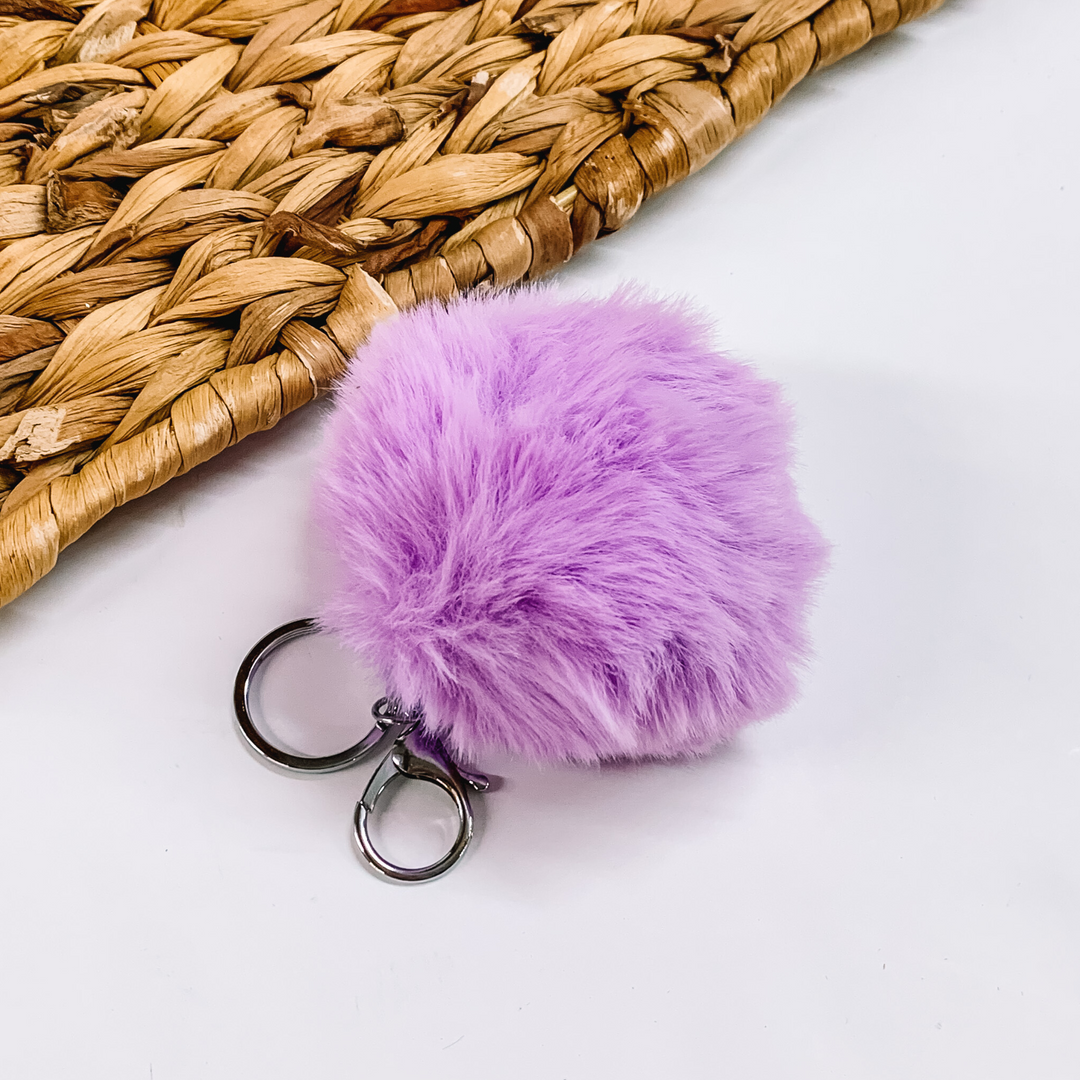 Buy 3 for $10 | Large Puff Ball Keychains - Giddy Up Glamour Boutique