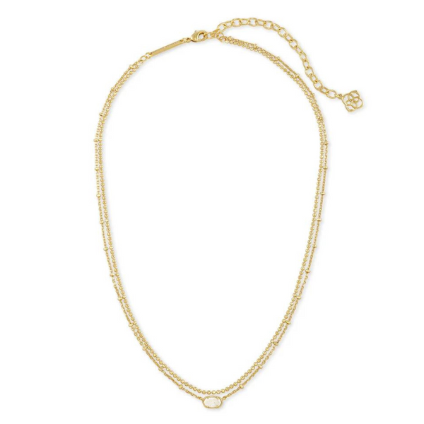 Kendra Scott | Emilie Gold Multi Strand Necklace in Iridescent Drusy