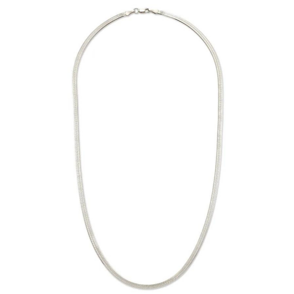 Kendra Scott | Herringbone Chain Necklace in Sterling Silver - Giddy Up Glamour Boutique