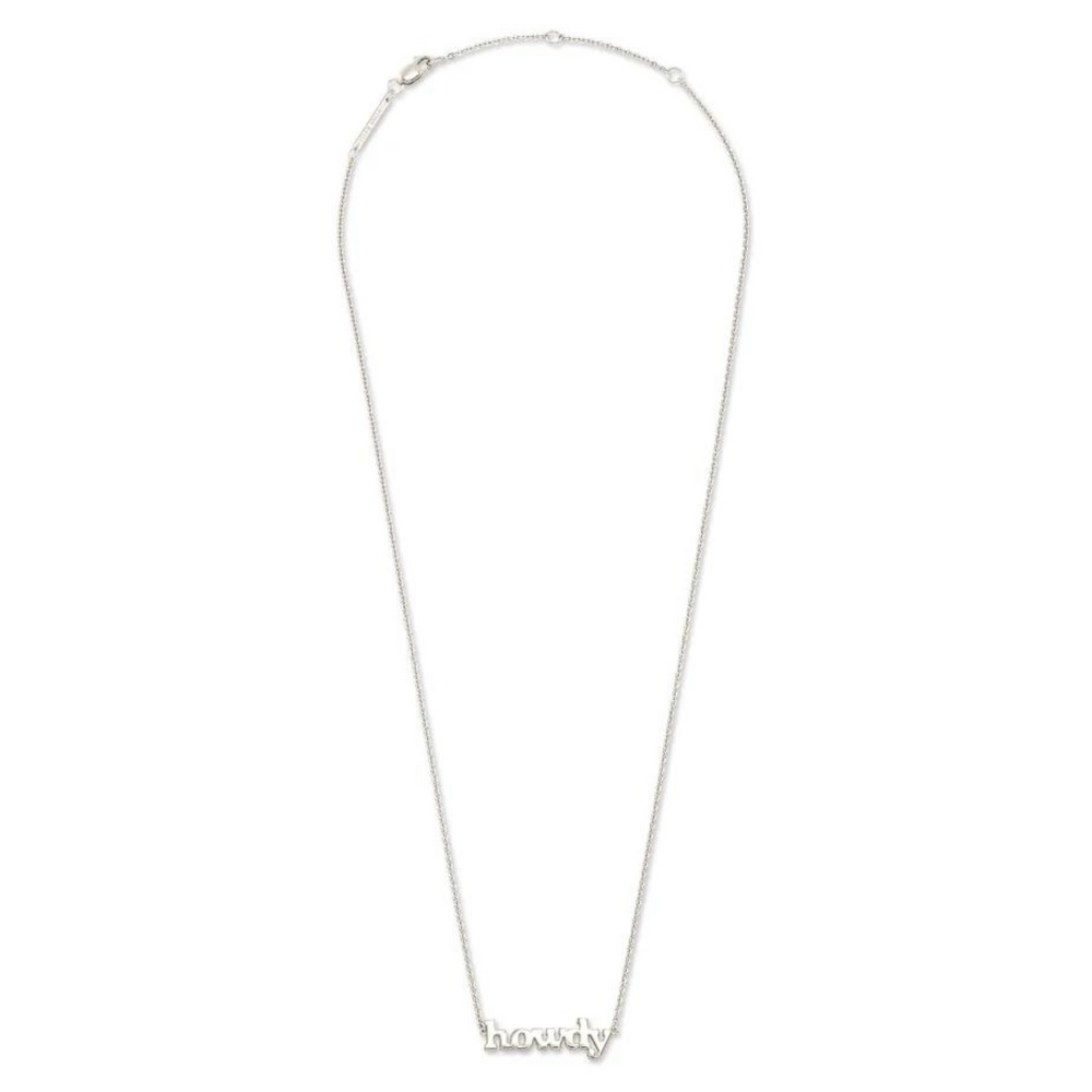Kendra Scott | Howdy Pendant Necklace in Sterling Silver - Giddy Up Glamour Boutique